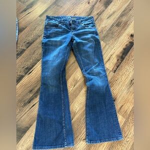 American Eagle low rise flare jeans